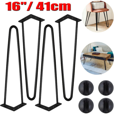 4x 16"/41cm Haarnadel Beine Metall Haarnadel Füße Für Tisch Stuhl Schrank Möbel