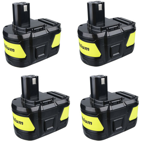4X 18V 9.0Ah Batterie pour Ryobi One+ P108 P109 RB18L50 RB18L40 RB18L25 P108 P107 P122 P104 P105 P102 P103 avec Indicateur LED