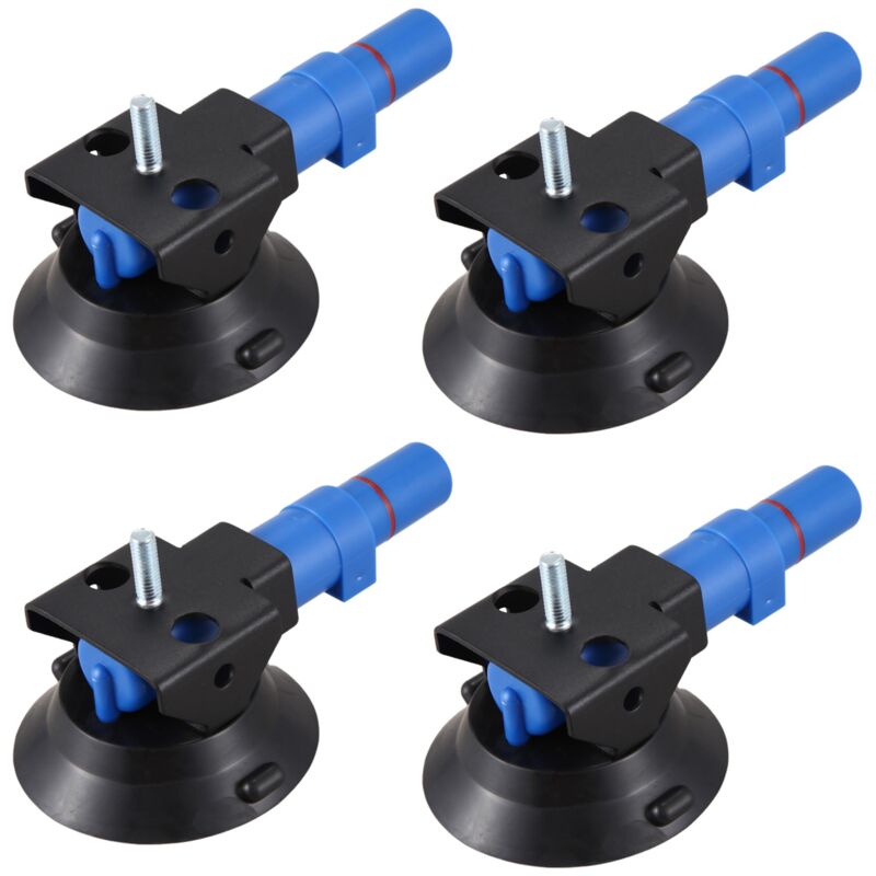 Image of 4X 3 Konkaver Vakuum Becher 75 mm Hoch Leistungs Hand Pumpen Saug Napf mit M6 Gewinde Bolzen