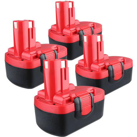 4x 4.8Ah BAT181 Batterie remplacement pour Bosch BAT189 , BAT180, BAT189,BAT026,BAT160,BAT025 pour outil électrique (4800 mAh, NiMH, 18 V) PSR 18 VE-2 GSR VE-2 GSB 18 VE-2