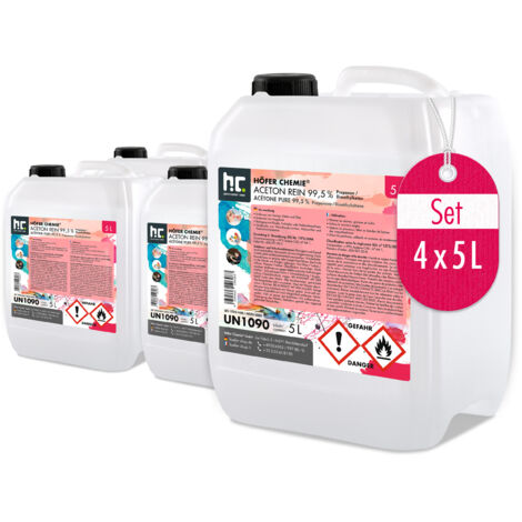 4x 5 L Aceton rein 99,5%