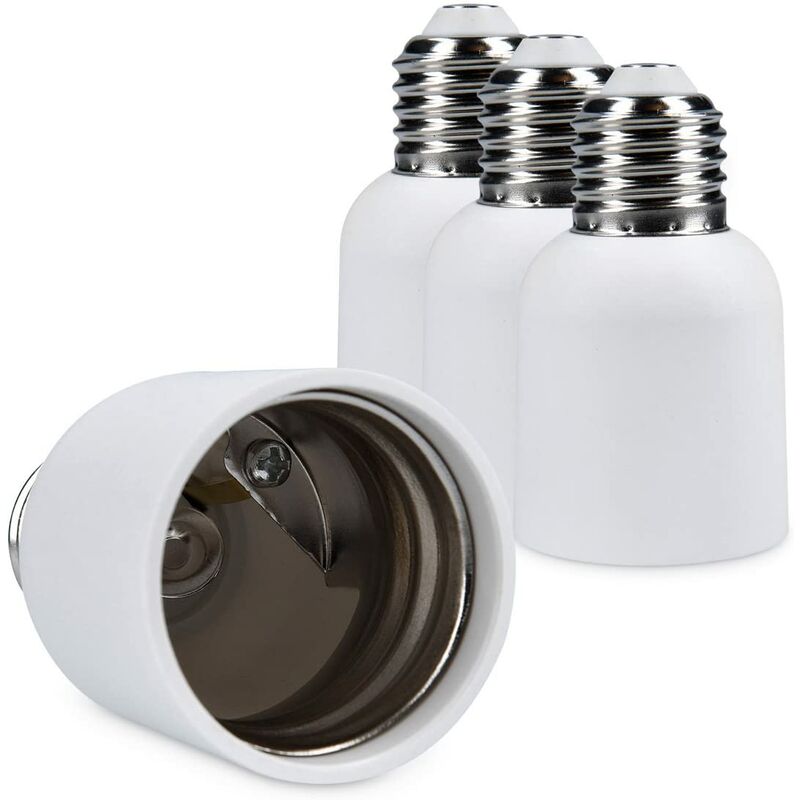 Ersandy - 4x adaptateur de douille - Convertisseur de douilles E27 vers E40 - Adaptateur de support de lampe culot E40 pour ampoule led halogène