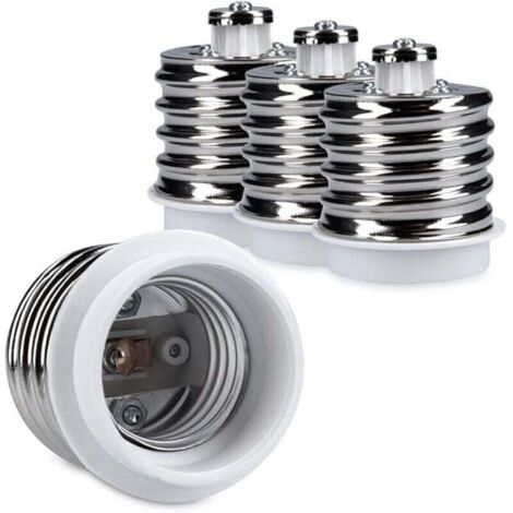 4x adaptateur de douille - Convertisseur de douilles E40 vers E27 - Adaptateur de support de lampe culot E27 pour ampoule LED halogène