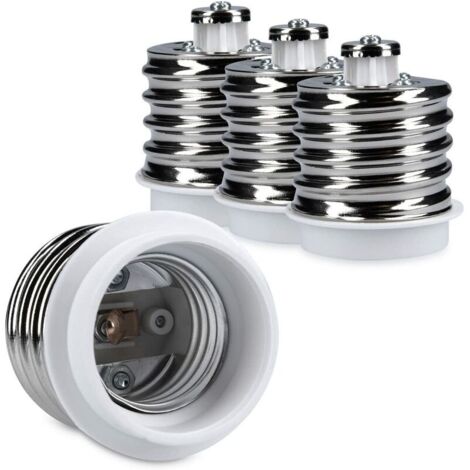 4x adaptateur de douille - Convertisseur de douilles E40 vers E27 - Adaptateur de support de lampe culot E27 pour ampoule LED halogène