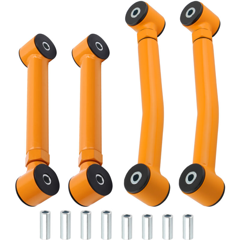 4x Adjustable Rear Upper + Lower Control Arm Kits For Jeep Wrangler Zj 1993-1998