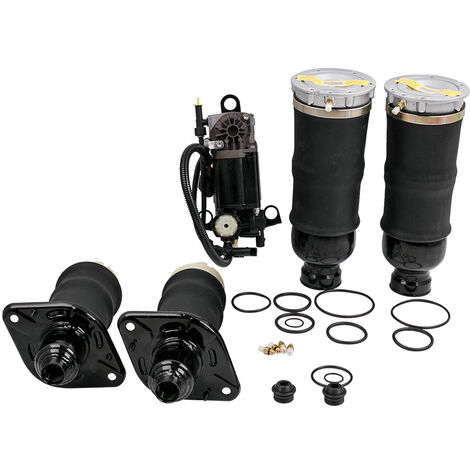4x Air Spring Suspension + Air Compressor Pump Kit for Audi A6 4B C5 1999-2006