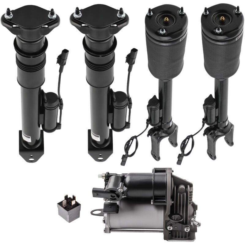Image of 4x Ammortizzatori ad aria + 1x compressore for Mercedes ml gl W164 X164 with ads