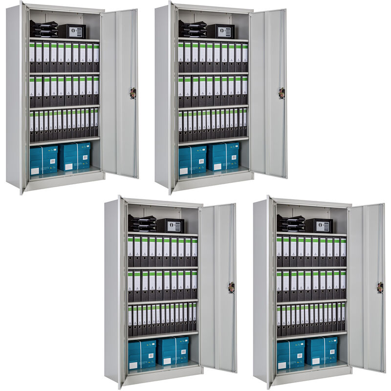 Tectake - Lot de armoires métallique à dossiers 5 niveaux 180x90x40cm -