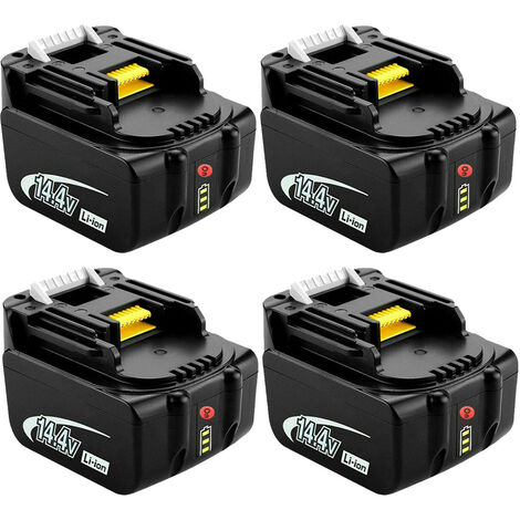 4X Batterie 14,4V 5,0Ah pour Makita BL1430 BL1415 BL1440 BL1415N 196875-4 194558-0 195444-8 196388-5 194065-3 pour Makita BDA BDF BFR BGA BHR BJV BTD BTS TD13 Series Makita Power tool