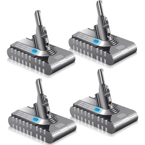 4X Batterie V8 pour Dyson Batterie Dyson 21,6V 4000mAh Dyson V8 Vacuum Cleaner 21.6 V V8 Battery pour Dyson V8 Absolute / V8 AnimalV8 Fluffy / V8 Exclusive / V8 SV10 Motorhead