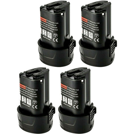 4X Battterie pour Makita BL1013 10,8 V 1500 mAh Li-thium pour Makita Batterie BL1014 BL1015 194550-6 194551-4 195332-9 DF030D DF330D TD090D