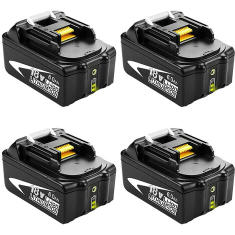 4X BL1850 B 6,0Ah Batterie Pour Makita 18V BL1860 BL1840 LED DC18RC DC18RA Chargeur