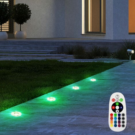 4X LED Bodenstrahler Edelstahl Wegbeleuchtung Außenleuchte Einbau Gartenstrahler 