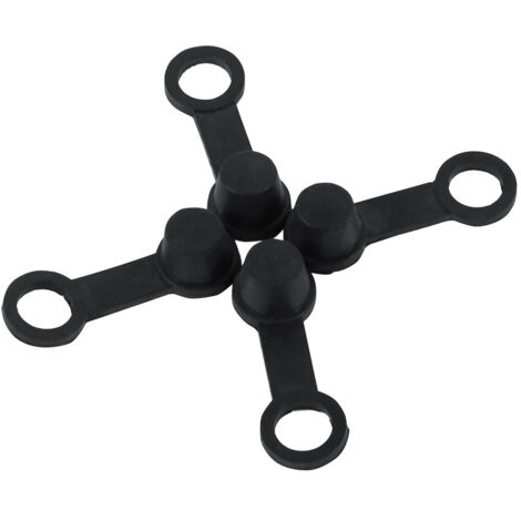 4X Bouchons de vis de Purge de Freins, Cache-poussière de Bouchons de Freins, uchon de Graisse de Purge de Freins en Caoutchouc Noir Bouchons de Mamelon de Purge 8mm Moto