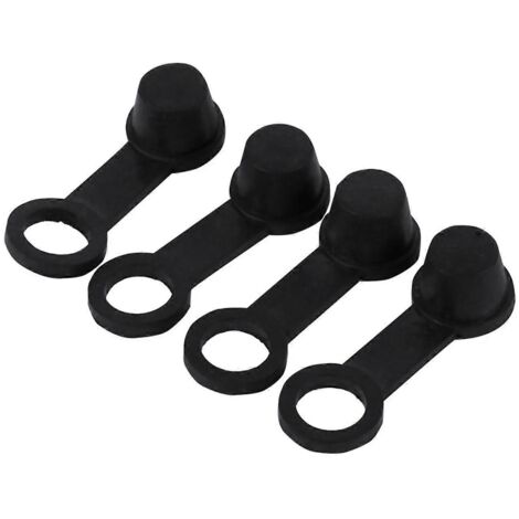 4x Capuchon antipoussière en caoutchouc noir pour purge de frein, bouchon de graisse 8mm, moto et scooter, protection étanche contre la poussière.