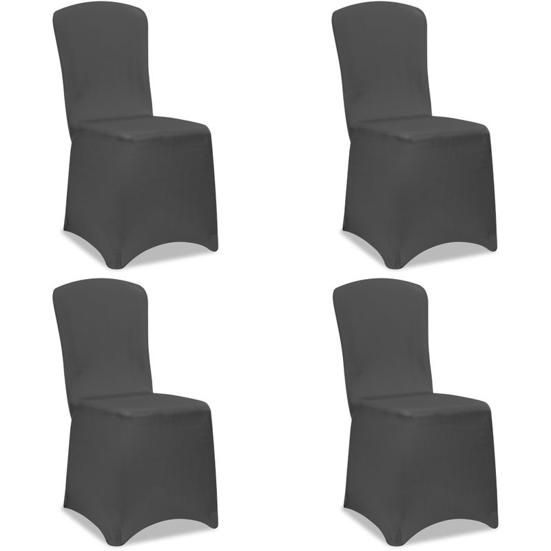 4x Chair Cover Stretch Colour Choice Anthracite
