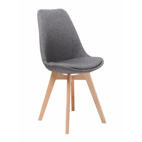 4x Chaise grise design moderne salle de bureau cm 54 x 48 x 84 h