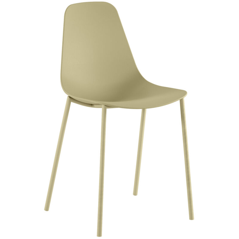 Webmarketpoint - Frida Chaise en polypropylène jaune 4 pcs
