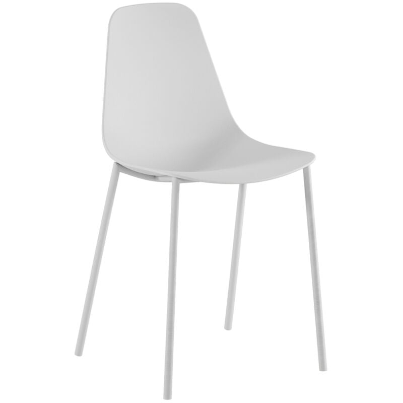 Webmarketpoint - Frida Chaise en polypropylène blanc 4 pcs