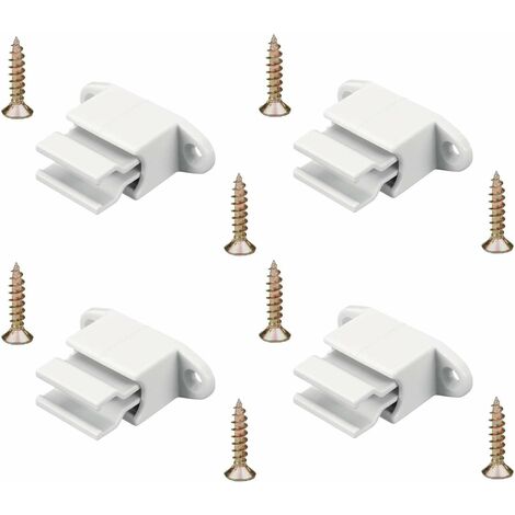 4x Clip bloqueur de manivelle volet Roulant réglable blanc Support Guide Manette Plastique 14mm Universel fenêtre Mur à Visser