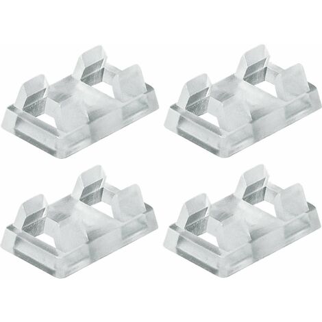 4x Clip de connexion pour assembler deux grilles optiques paraboliques plastique transparent à enficher DIN 5035 Profilé Lumière Artificielle Recommandation Bien-être Eclairage intérieur Assemblage
