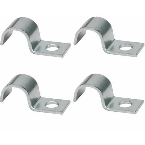 4x Collier de fixation en acier zingué Attache serrage Tube Tuyau Câble, Ø 16mm