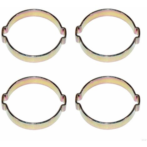4x Collier de serrage double à 2 oreilles Tuyaux Câbles à sertir Fixation, 9 - 11mm