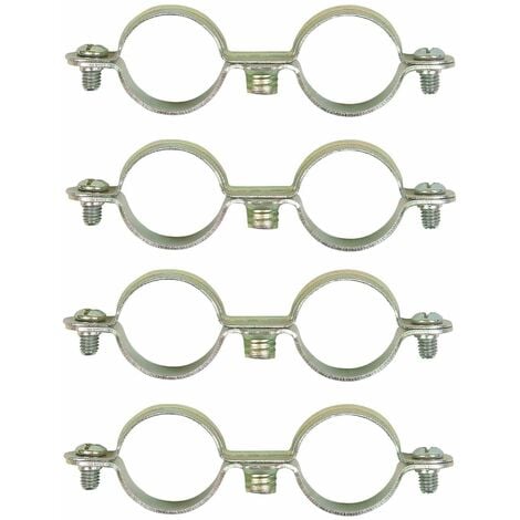 4x collier double de fixation murale 18mm plomberie raccord tuyau tube maintien