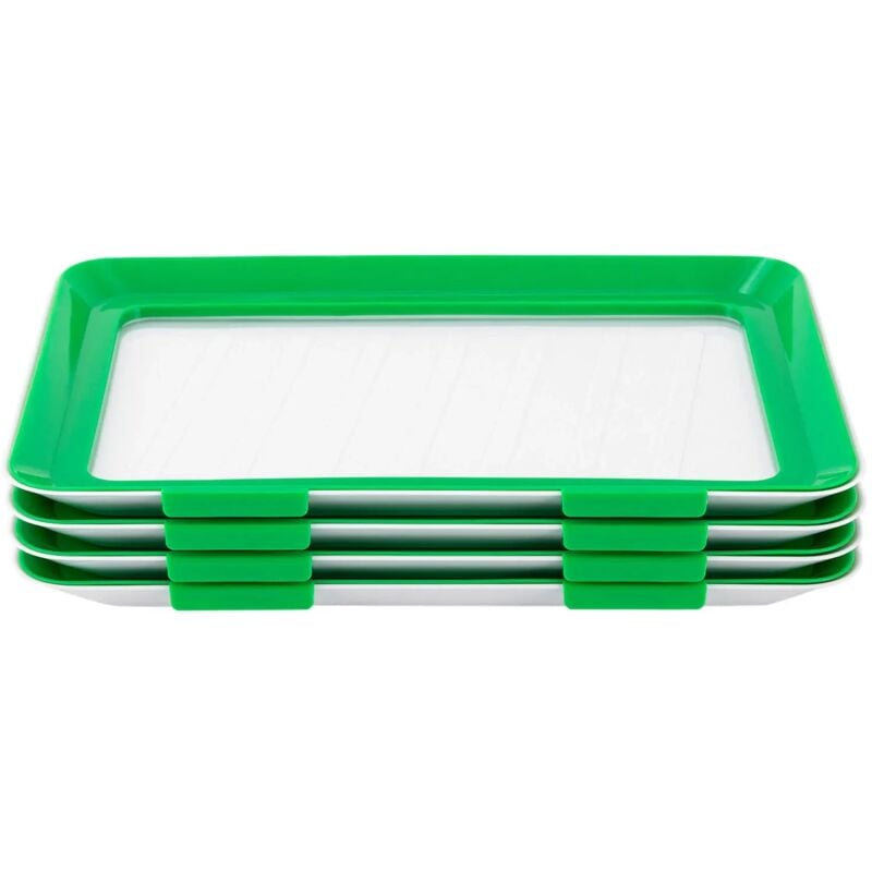 4X contenants alimentaires Pp Tpu réfrigérateur Organisateur Boîtes de rangement empilables