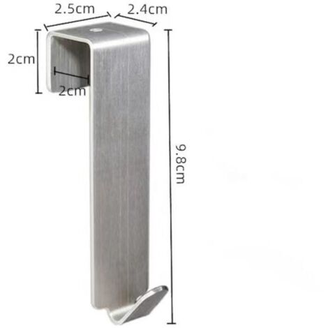 4x Crochets de porte en acier inoxydable - crochets à vêtements pour l'extérieur - crochets de vestiaire (04 pièces - acier inoxydable - extérieur)