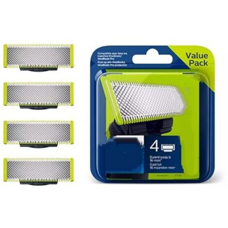 4x Cuchillas de repuesto Philips OneBlade para QP240/2520/2620-Producto compatible