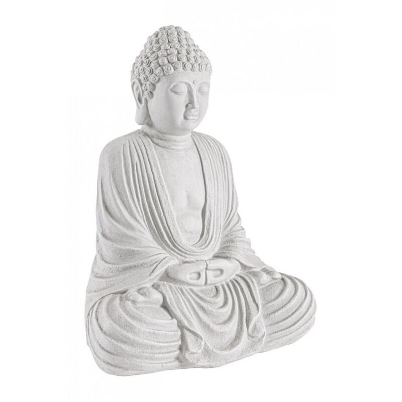 4x Decorazione Buddha seduto bianco 33,5x25x42