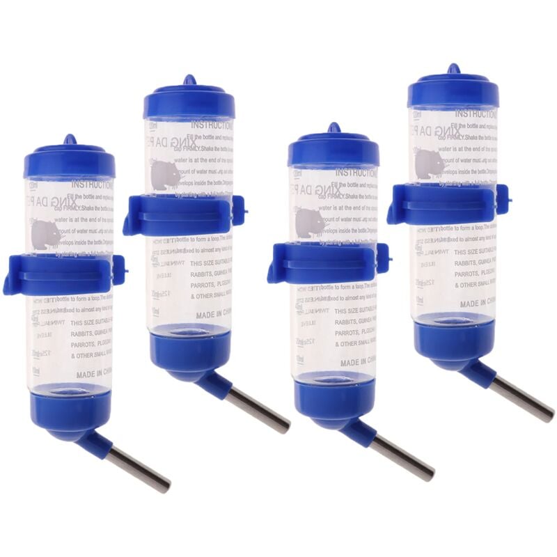 4x distributeur d'eau suspendu pour bouteille d'eau potable pour petits animaux