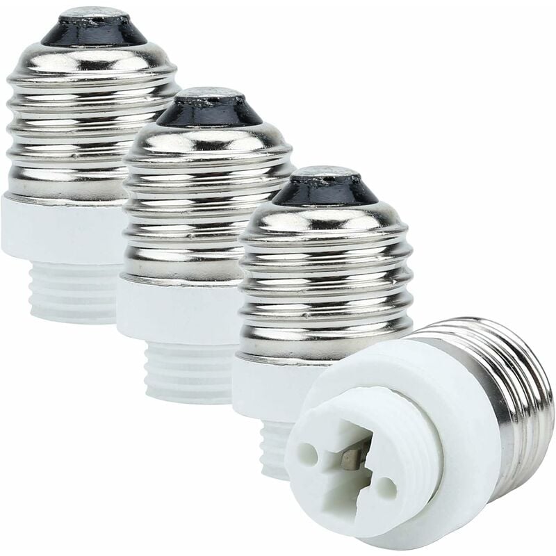 4x Douille de Lamp Adaptateur E27 à G9 en blanc - Jeu de 4 reformatage convertisseurs pour douille de lampe pour ampoules à incandescence, led,