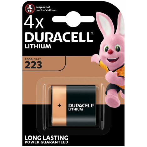 4x Duracell CR-P2 DL223 Lithium Batterie 6V 1,4Ah