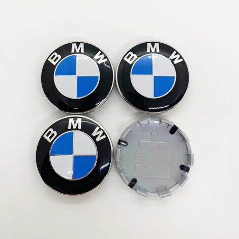 4x Emblème/logo de cache-moyeu central de roue 68 mm