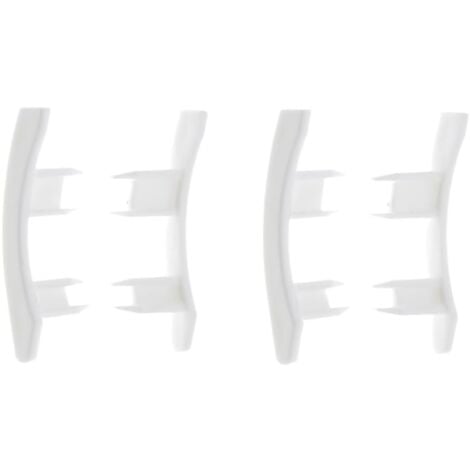 4x Embout guidage de lame de volet roulant en PVC blanc Coulisse Maintien Treuil Fenêtre Store Ouverture Fermeture Tablier, pour lame PVC de 42 x 8 mm