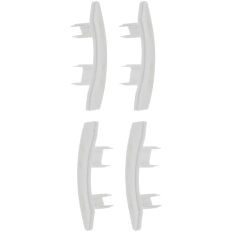 4x Embout guidage de lame de volet roulant en PVC blanc Coulisse Maintien Treuil Fenêtre Store Ouverture Fermeture Tablier, pour lame PVC de 55 x 14