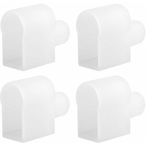 4x Embout pour profilé en silicone avec trou pour câble d'alimentation 8 x 16mm translucide Profil Led Néon Gaine Finition Fin Bande Ruban Eclairage Lumière Chambre Cuisine Salon