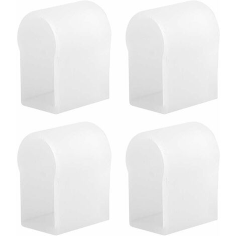 4x Embout pour profilé en silicone sans trou 8 x 16mm translucide Profil Led Néon Gaine Finition Fin Bande Ruban Eclairage Lumière Chambre Cuisine Salon