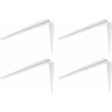 4x équerre console rigide 90x65mm capacité de charge 15kg/équerre universel acier blanc meuble étagère armoire