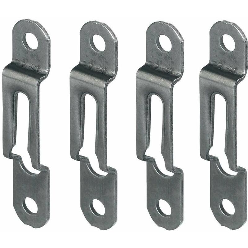 Cyclingcolors - 4x ferrure d'assemblage acier bronze épaisseur bois 17mm x largeur 13mm attache fixation support tableau cadre meuble lit équerre