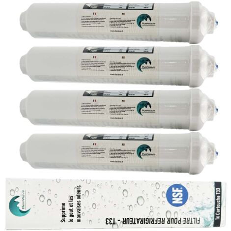4x filtre à eau pour Réfrigérateur Compatible Tout Frigo Americain Ou Standard