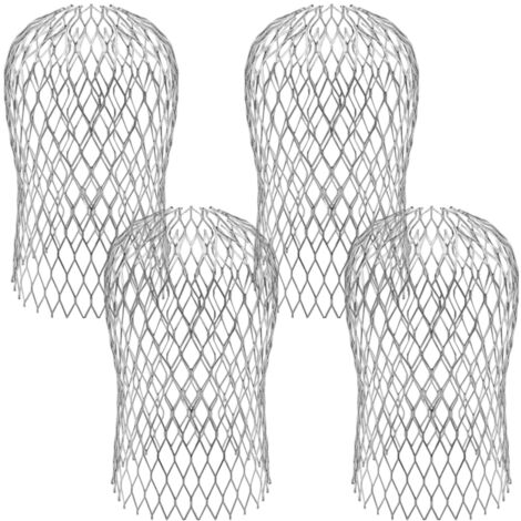 4x Filtres de Gouttière en Aluminium,Crapaudines pour Gouttière,Grille Protection Gouttière,Gardes de Gouttière en Métal pour Maison