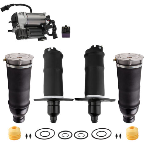 4X Front + Rear Air Spring Suspension + Compressor Pump Kit for Audi A6 4B C5