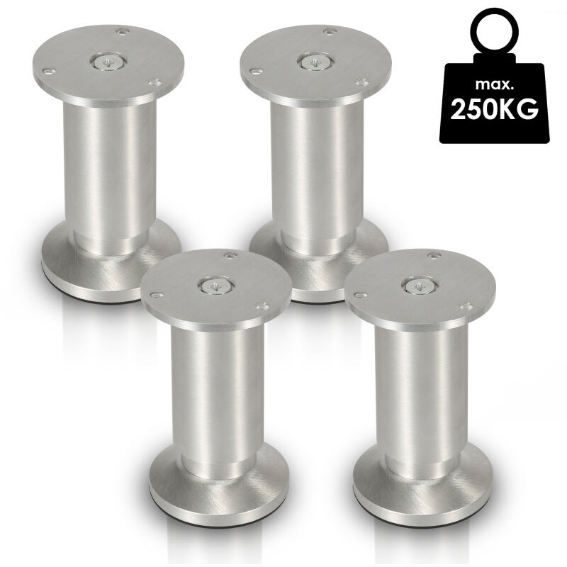 4X Gambe dei mobili 18CM Lega di alluminio Gamba