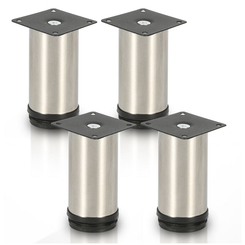 Image of 4X Gambe della mobilia 20CM Gamba di supporto del divano in acciaio inox Gamba regolabile dell'armadio Gamba del divano Gamba del letto