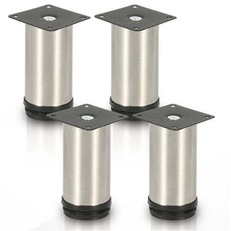 4X Gambe della mobilia 20CM Gamba di supporto del divano in acciaio inox Gamba regolabile dell'armadio Gamba del divano Gamba del letto