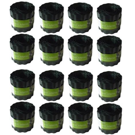 4x Gardman 09010 16.5cm x 910cm 9.1m Plastic Garden Lawn Path Border Edging Roll