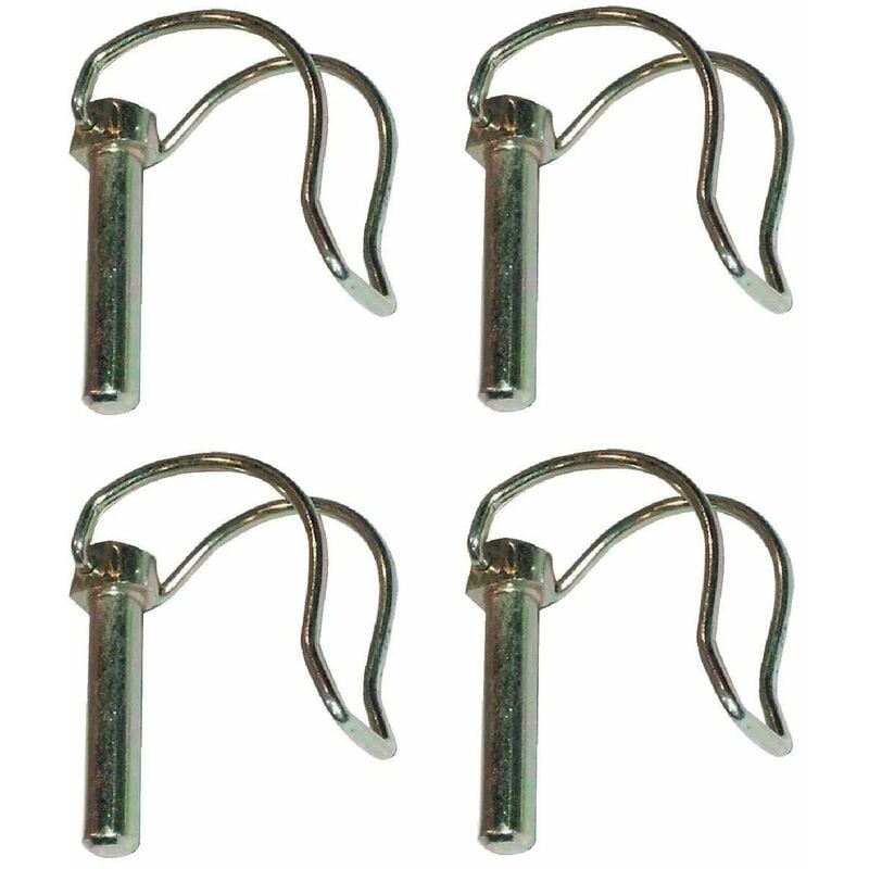 4x Goupille demi-lune fraise en acier zingué Goupille remorque Motoculture tondeuse tracteur, 6x32mm